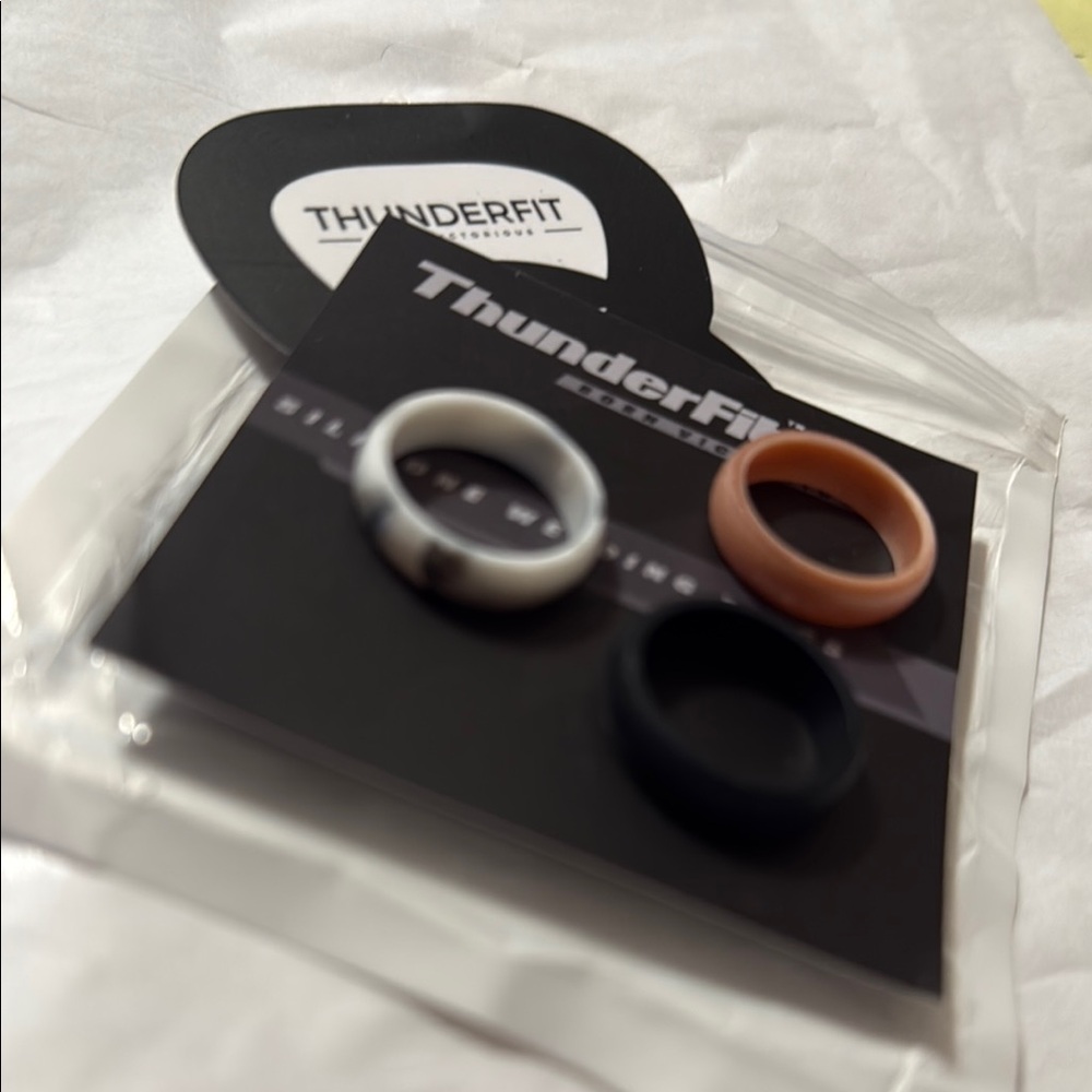 Thunderfit women’s pack of 3 silicone bands; size: 8